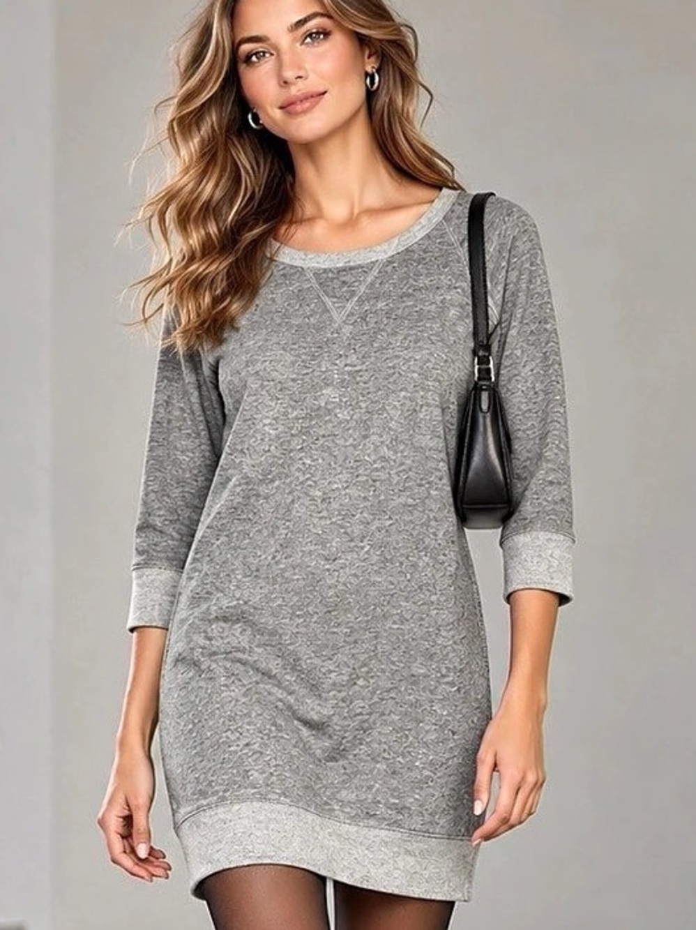 J.Crew Heather Grey Sweatshirt Mini Dress – Small